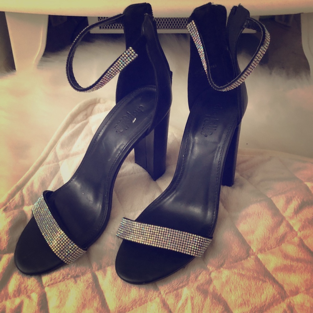 Black Evening Studded Sandal